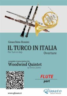 flute part: il turco in italia for woodwind quintet (ebook)-9791220899635