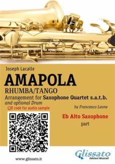 eb alto sax part of "amapola" for saxophone quartet (ebook)-9791221386035