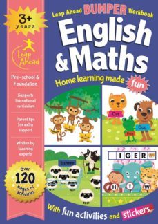leap ahead bumper workbook: 3+ years english & maths-9781789054545