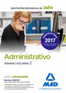 administrativos de la diputacion provincial de jaen: temario (vol. 2)-9788414210345