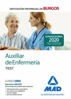 auxiliar de enfermeria de la diputacion provincial de burgos. test-9788414236345