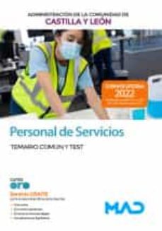 personal de servicios. temario común y test comunidad autónoma de castilla y león-9788414253045