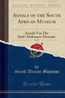annals of the south african museum, vol. 77-9781390383355