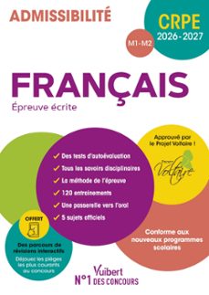 crpe 2026-2027 - français - epreuve ecrite (m1 et m2) (ebook)-9782311221855