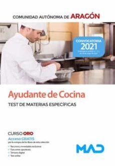 ayudantes de cocina de la comunidad autonoma de aragon. test de materias especificas-9788414246955