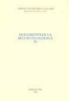 documents de la seccio filologica iv-9788472836655