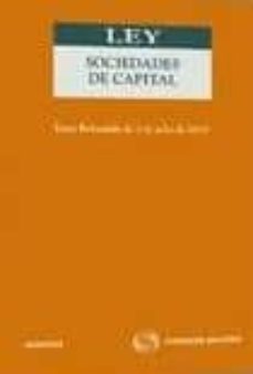 sociedades de capital. texto refundido-9788499036755
