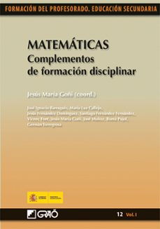matematicas. complementos de formacion disciplinar (ebook)-jesus maria goni-9788499803104