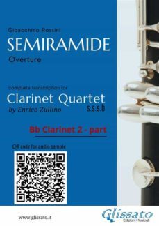bb clarinet 2 part of "semiramide" for clarinet quartet (ebook)-9791221370355