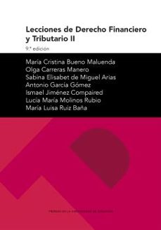 lecciones de derecho financiero y tributario ii (9ª edición)-maria cristina bueno maluenda-9791387705855