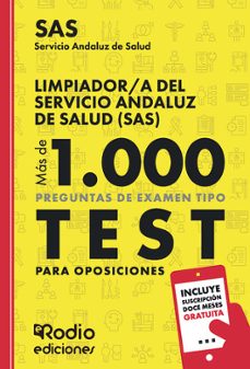 limpiador a del servicio andaluz de salud (sas). mas de 1.000 pre guntas de examen tipo test para oposiciones-ediciones rodio-9791387943455