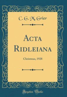 acta ridleiana-9780265576465