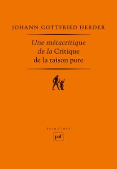 une metacritique de la critique de la raison pure (ebook)-michel espagne-johann gottfried herder-9782130833765