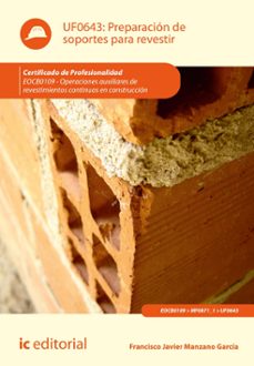 preparacion de soportes para revestir. eocb0109 (ebook)-francisco javier manzano garcia-9788411848572