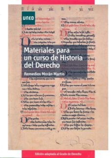 materiales para un curso de historia del derecho (grado derecho)-remedios moran martin-9788436261165
