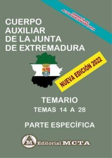 cuerpo auxiliar especialidad administracion general temario especifico (temas 13 -28) junta de extremadura-9788482195865