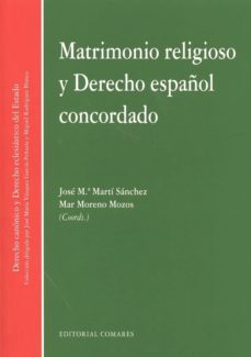 matrimonio religioso y derecho español concordado-jose maria marti sanchez-9788490453865