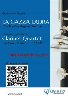 bb bass clarinet part of "la gazza ladra" overture for clarinet quartet (ebook)-9791221368765