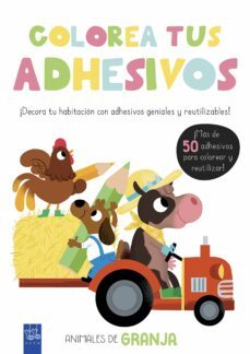 colorea tus adhesivos. animales de granja-9788408200475