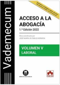 vademecum acceso a la abogacia. volumen v. parte especifica laboral-9788413593975