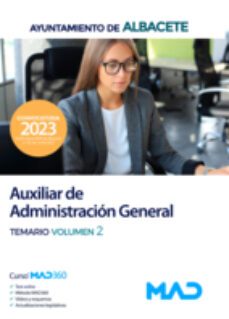 auxiliar de administracion general. temario vol 2 ayuntamiento de albacete-9788414271575