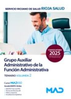 servicio riojano de salud (seris) auxiliar administrativo: temario (vol. 2)-9788414299975
