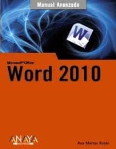 word 2010 (manual avanzado)-9788441527775