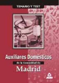 personal laboral de la comunidad autonoma de madrid. auxiliar dom estico: temario y test-9788483115275