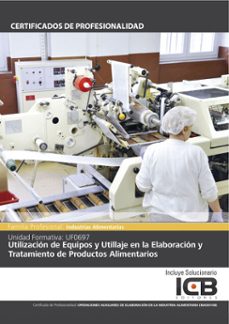 uf0697: utilizacion de equipos y utillaje en la elaboracion y tratamiento de productos alimentarios (inad0108) (ebook)-9788490215975