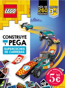 lego. construye y pega supercoches de carreras-9791259576675