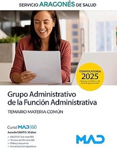 grupo administrativo de la funcion administrativa. temario materi a comun-9791370281175