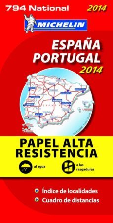 mapa national españa - portugal "alta resistencia" 2014 (ref. 177 94)-9782067191785