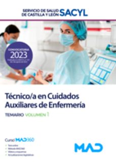 técnico/a en cuidados auxiliares de enfermería servicio de salud de castilla y león (sacyl). temario volumen 1 2023-9788414273685