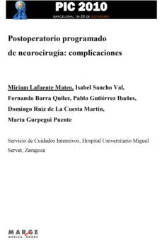 postoperatorio programado de neurocirugía: complicaciones (ebook)-9788415004585