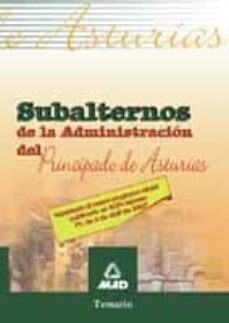 subalternos de la administracion del principado de asturias: tema rio-9788466521185