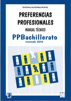 preferencias profesionales bachillerato - ppb. manual tecnico-9788478698585