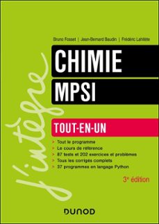 chimie tout-en-un mpsi - 3e ed. (ebook)-bruno fosset-jean-bernard baudin-frédéric lahitète-9782100873395