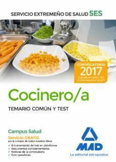 cocinero del servicio extremeño de salud (ses): temario comun y test-9788414210895