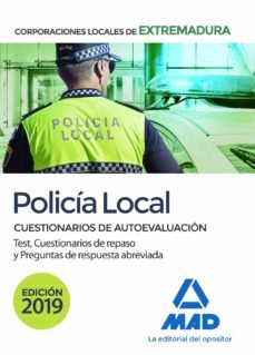 policia local de extremadura: cuestionarios de autoevaluacion-moises cayetano rodriguez-9788414227695
