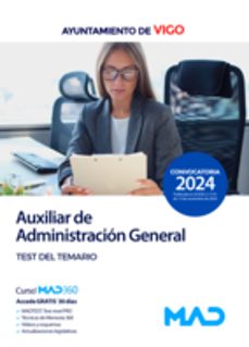 auxiliar de administración general. test del temario-9788414290095