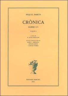 cronica vol.i miquel parets-miquel parets-9788472267695