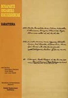 bonaparte ondareko eskuizkribuak: zaraitzera-9788474855395