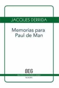 memorias para paul de man-9788497846295