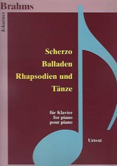 brahms. scherzo. balladen-johannes brahms-9789638303295