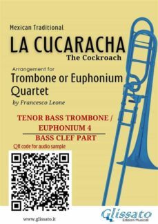 trombone/euphonium 4 part of "la cucaracha" for quartet (ebook)-9791221388695