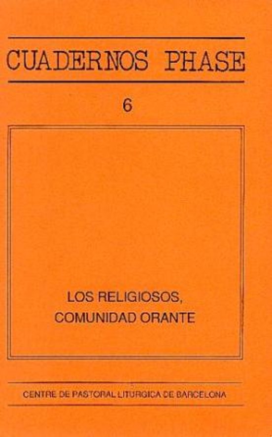 Portada de los Religiosos Comunidad Orante