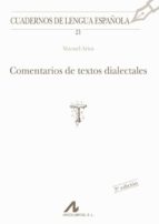 comentarios de textos dialectales-manuel ariza viguera-9788476351635 comentarios de textos dialectales-manuel ariza viguera-9788476351635