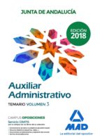 auxiliar administrativo de la junta de andalucia: temario volumen 3-9788414216255 auxiliar administrativo de la junta de andalucia: temario volumen 3-9788414216255