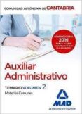 auxiliar administrativo de la comunidad autonoma de cantabria. temario materias comunes volumen 2-fernando martos navarro-9788414200315 auxiliar administrativo de la comunidad autonoma de cantabria. temario materias comunes volumen 2-fernando martos navarro-9788414200315