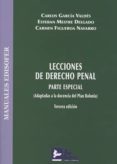 lecciones de derecho penal: parte especial (adaptadas a la doncella del plan bolonia)-carlos garcia valdes-9788415276715 lecciones de derecho penal: parte especial (adaptadas a la doncella del plan bolonia)-carlos garcia valdes-9788415276715